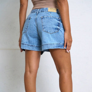 High Waist Denim Shorts - The Collective Park City