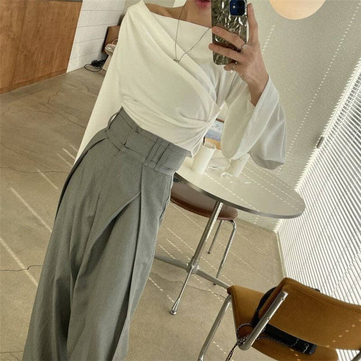 High - Waisted Wide - Leg Trouser Pant - The Collective Park City
