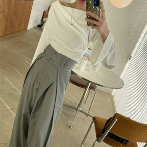 High - Waisted Wide - Leg Trouser Pant - The Collective Park City