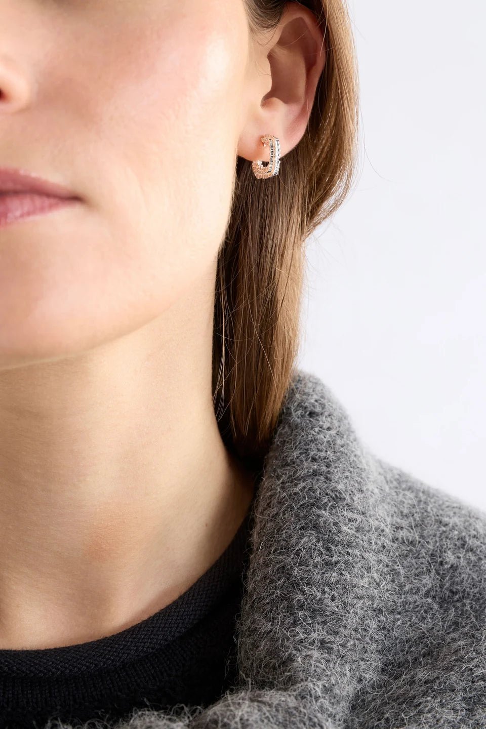 Hiva Mini-Hoop Earring - Silver - The Collective Park City