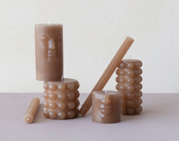 Hobnail Totem Candle - 3" x 6" - The Collective Park City