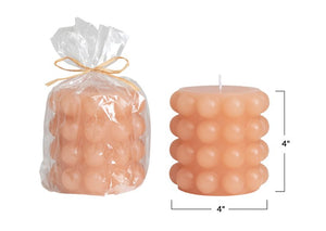 Hobnail Totem Candle - 4" x 4" Round - The Collective Park City