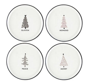 Holiday Appetizer Plates - Glisten - Set of 4 - The Collective Park City