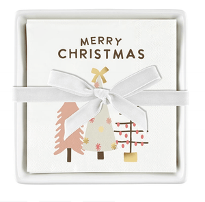 Holiday Ceramic Napkin Tray & Napkins - The Collective Park City