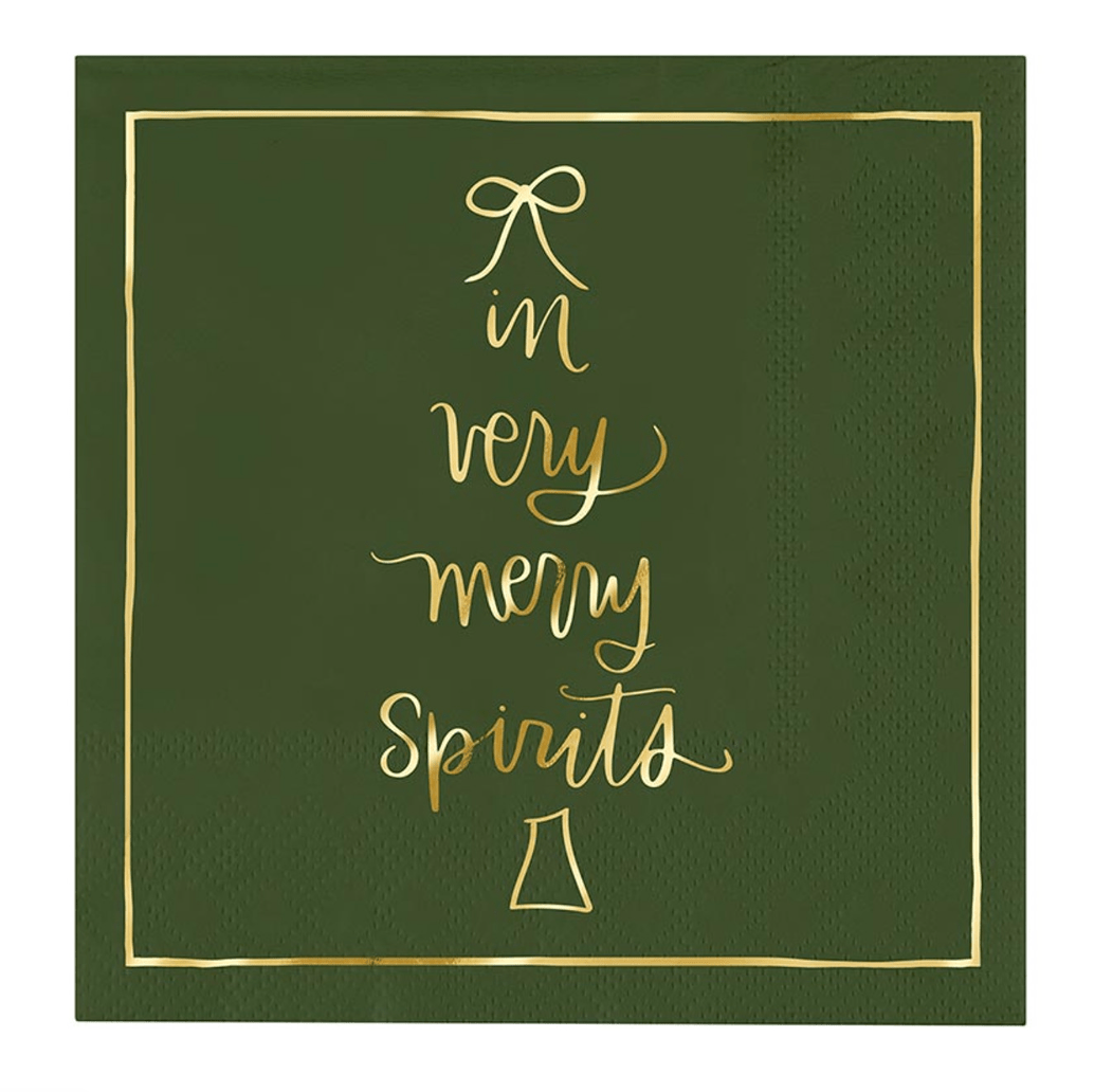 Holiday Cocktail Napkins - Merry Spirit - The Collective Park City
