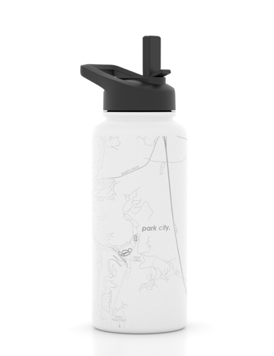 Home Town Map 32 oz Insulated Hydration Bottle - The Collective Park City