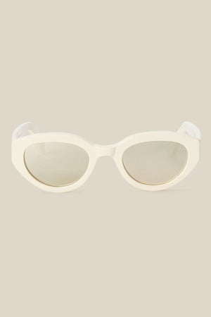 "Honey" Sunglasses in Milk w/Mirror Lens - The Collective Park City