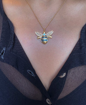 Honeybee Diamond Gold Vermeil Necklace - The Collective Park City