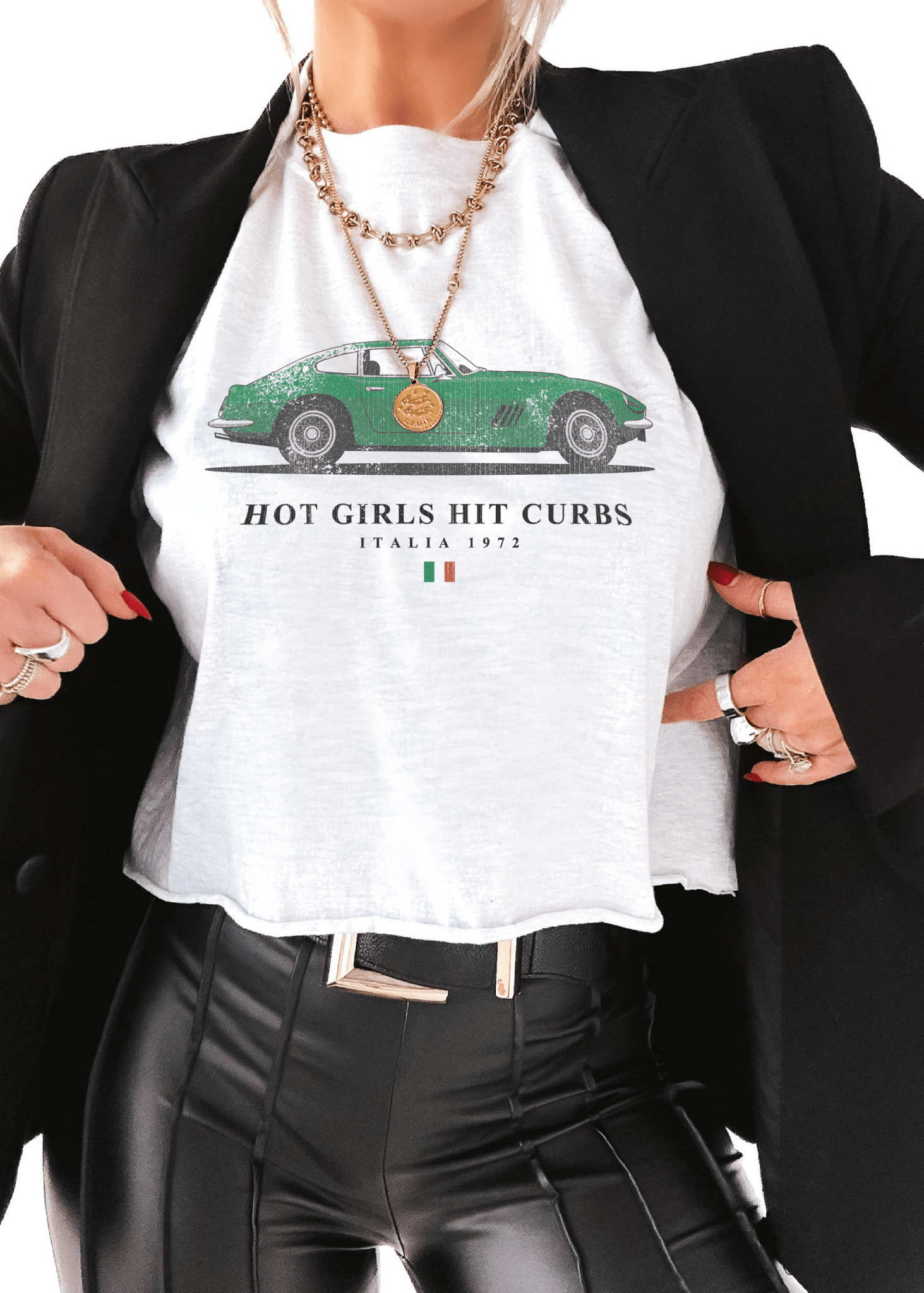 Hot Girls Hit Curbs Cropped Graphic Tee - The Collective Park City