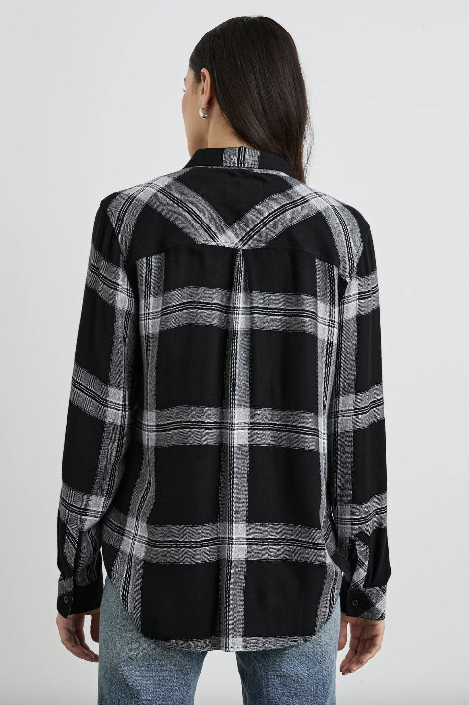 Hunter Button Down Top - Black Cinder - The Collective Park City