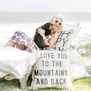 I Love You to the Mountains Square Pillow - The Collective Park City