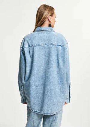 Icksonville Sequined Denim Shirt - The Collective Park City
