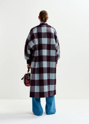 Ifit Wool Check Coat - The Collective Park City