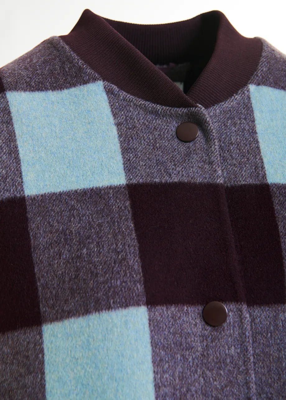 Ifit Wool Check Coat - The Collective Park City