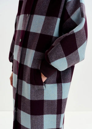 Ifit Wool Check Coat - The Collective Park City