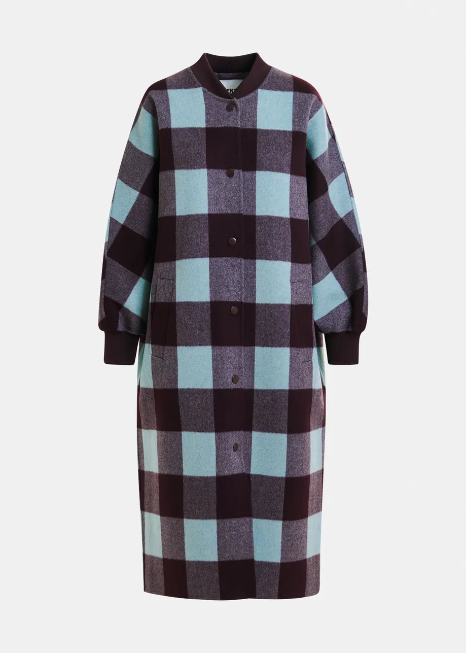 Ifit Wool Check Coat - The Collective Park City