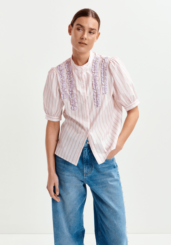 IFrill Rhinestone Button Down Shirt - The Collective Park City