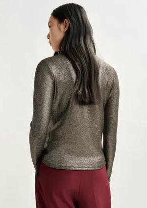 Ilevate Metallic Jersey Turtleneck Top - The Collective Park City