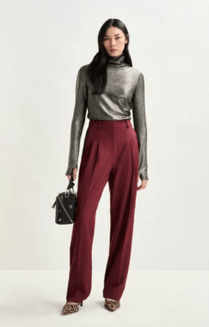 Ilevate Metallic Jersey Turtleneck Top - The Collective Park City