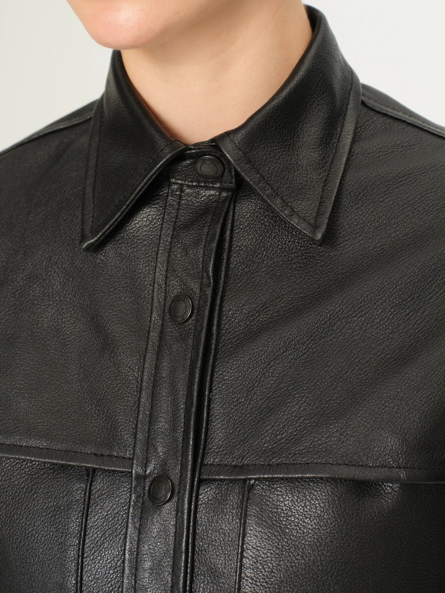 Ines Leather Shirt - The Collective Park City