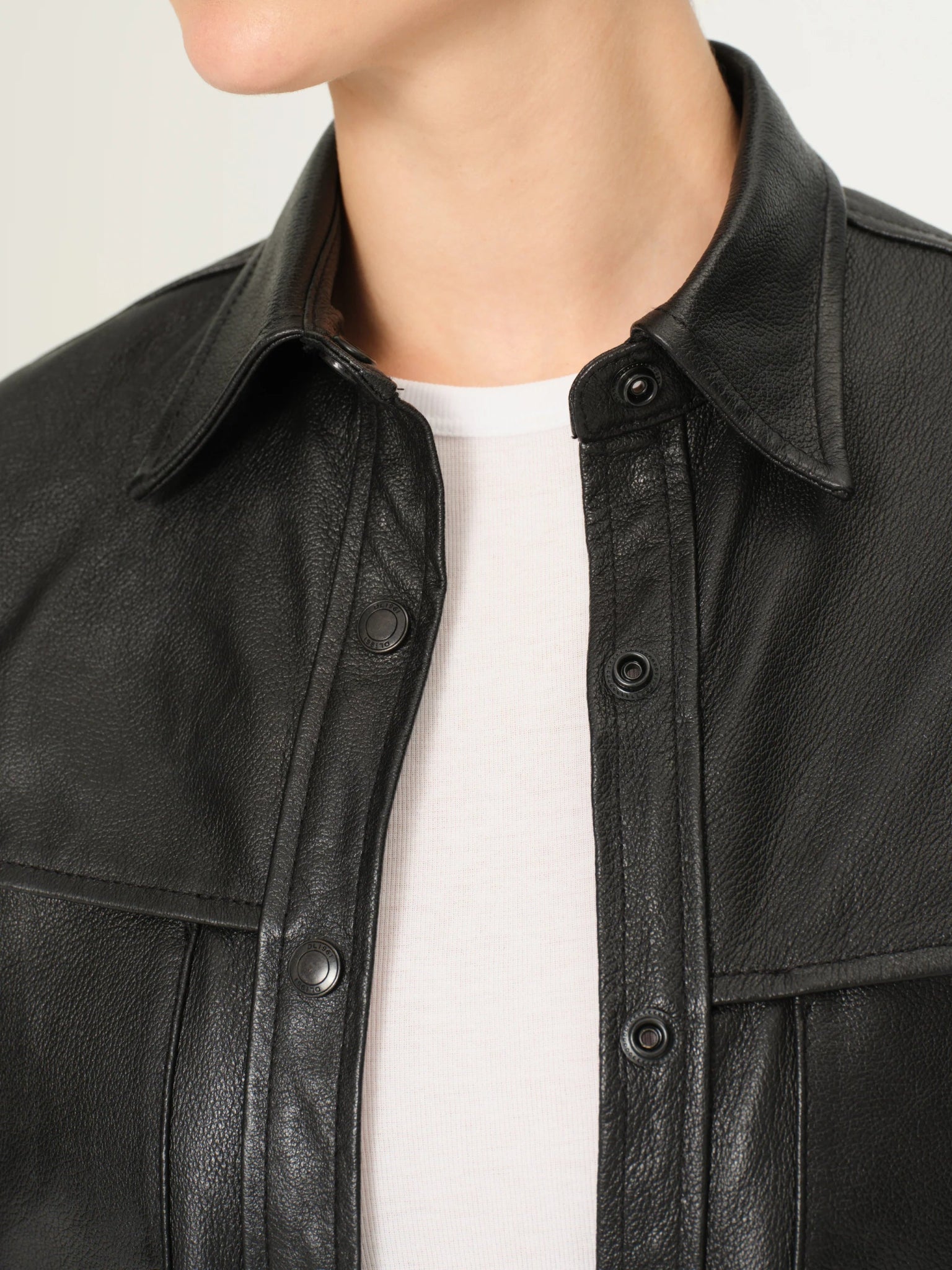 Ines Leather Shirt - The Collective Park City