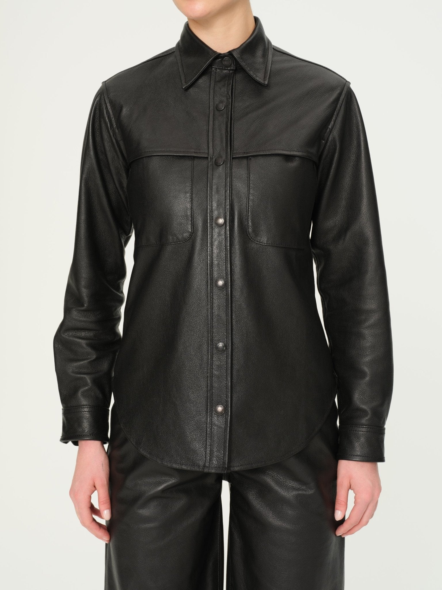 Ines Leather Shirt - The Collective Park City