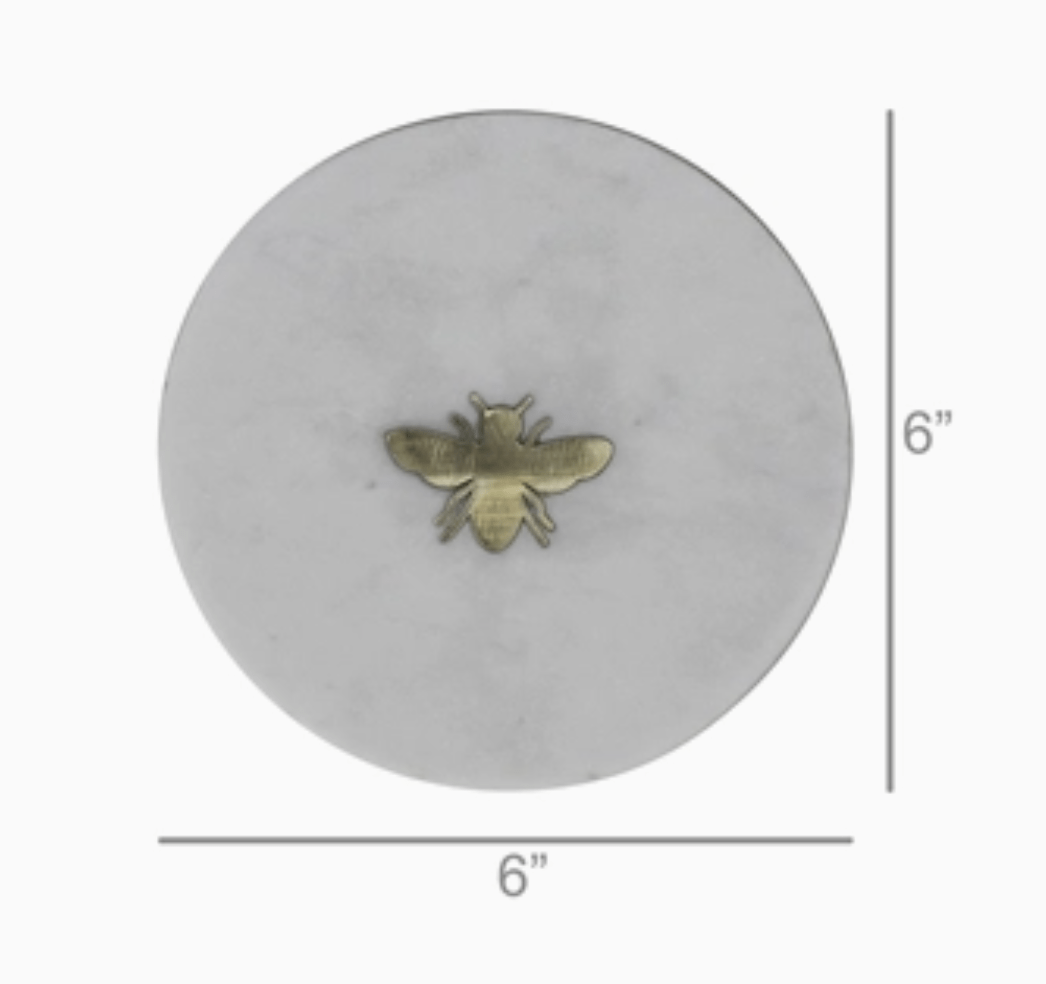 Inlaid Marble Tray - Bee - The Collective Park City