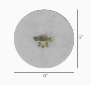 Inlaid Marble Tray - Bee - The Collective Park City