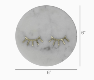 Inlaid Marble Tray - Lashes - The Collective Park City