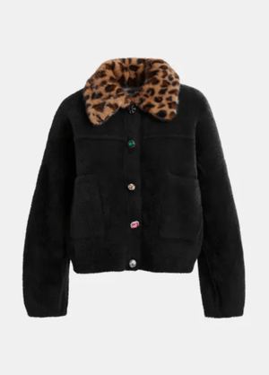 Intention Jacket with Leopard Collar - The Collective Park City