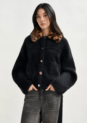 Intention Jacket with Leopard Collar - The Collective Park City