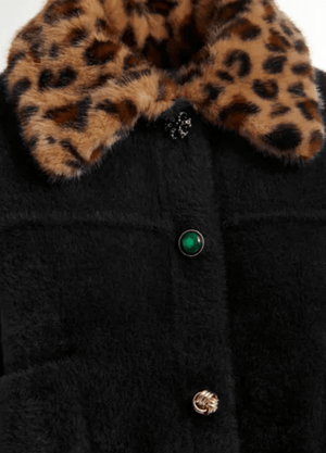 Intention Jacket with Leopard Collar - The Collective Park City