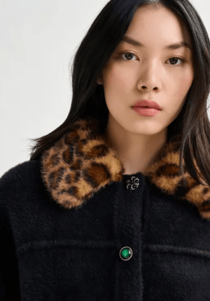 Intention Jacket with Leopard Collar - The Collective Park City