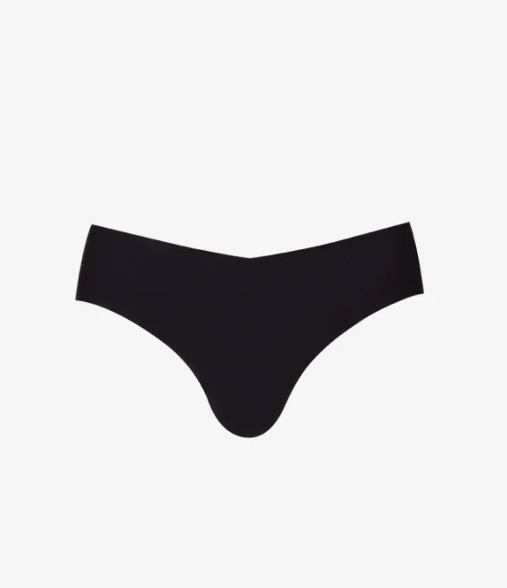 Invisible Rib Thong - Black - The Collective Park City