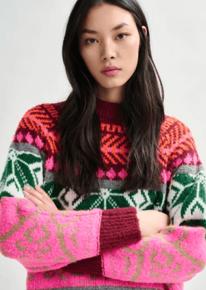 Irelando Jacquard Print Sweater - The Collective Park City