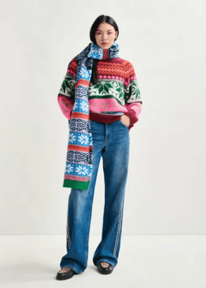 Irelando Jacquard Print Sweater - The Collective Park City