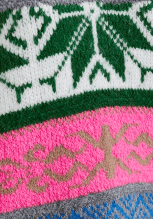 Irelando Jacquard Print Sweater - The Collective Park City