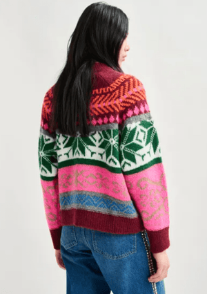 Irelando Jacquard Print Sweater - The Collective Park City