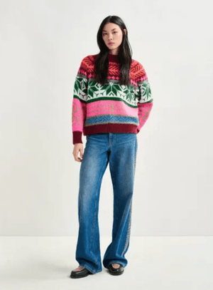 Irelando Jacquard Print Sweater - The Collective Park City
