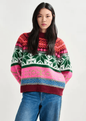 Irelando Jacquard Print Sweater - The Collective Park City