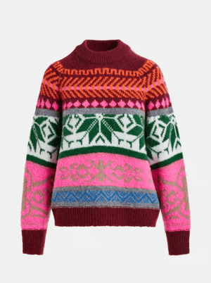 Irelando Jacquard Print Sweater - The Collective Park City
