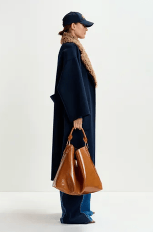 Irno Belted Coat w/Removable Fur Collar - The Collective Park City