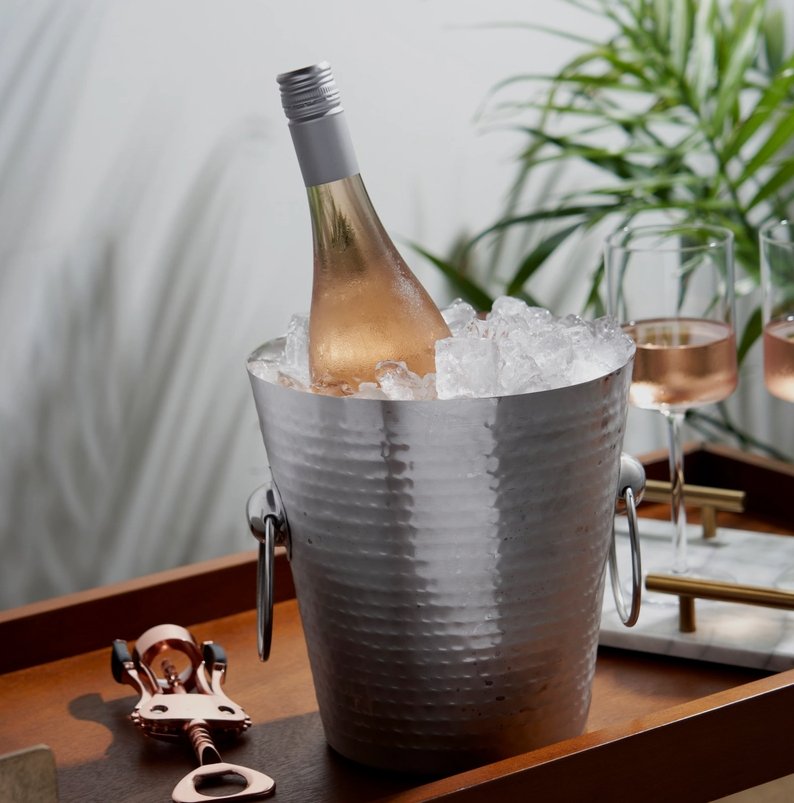 Irving Hammered Stainless Steel Ice Bucket - The Collective Park City