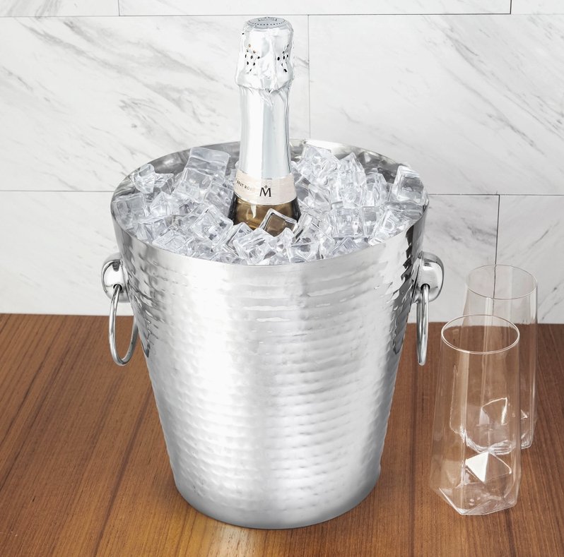 Irving Hammered Stainless Steel Ice Bucket - The Collective Park City