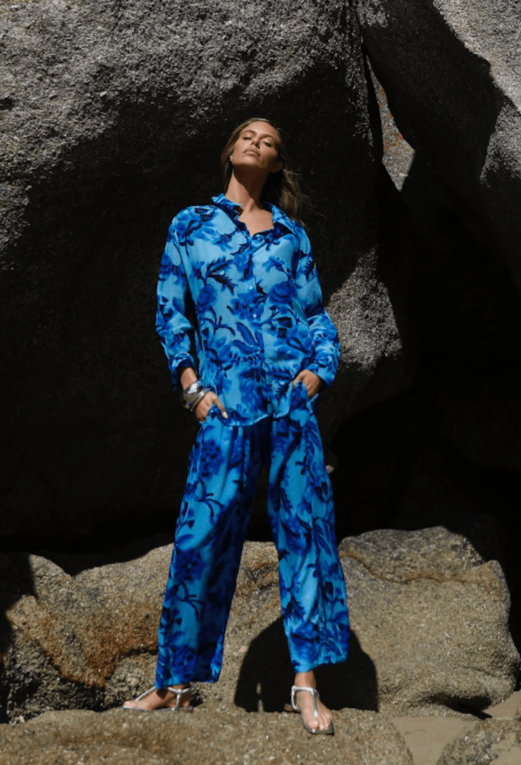 Isla Pant in Milos Sushi Voila Blue - The Collective Park City