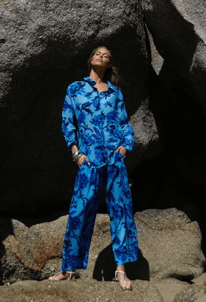 Isla Pant in Milos Sushi Voila Blue - The Collective Park City