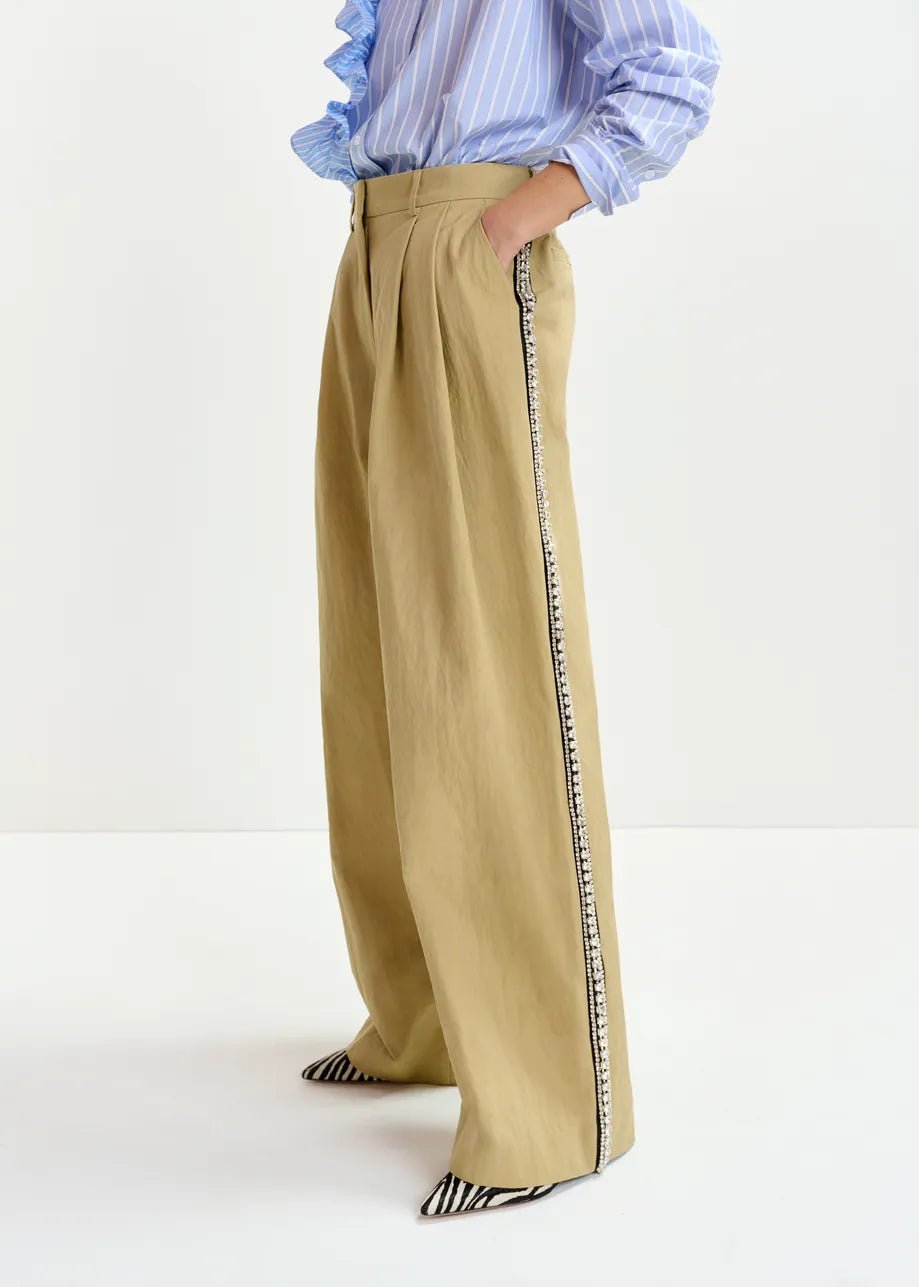 Iso Rhinestone Tuxedo Trouser - The Collective Park City