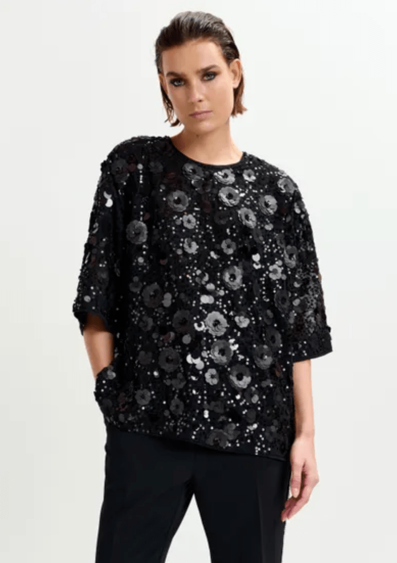 Isparkle Sequin Embellished Top - The Collective Park City