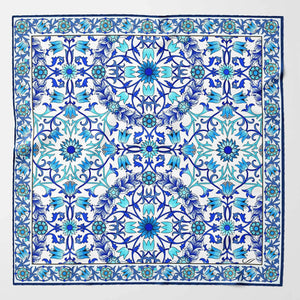 Itria - Silk Pocket Square Scarf - Blue - The Collective Park City