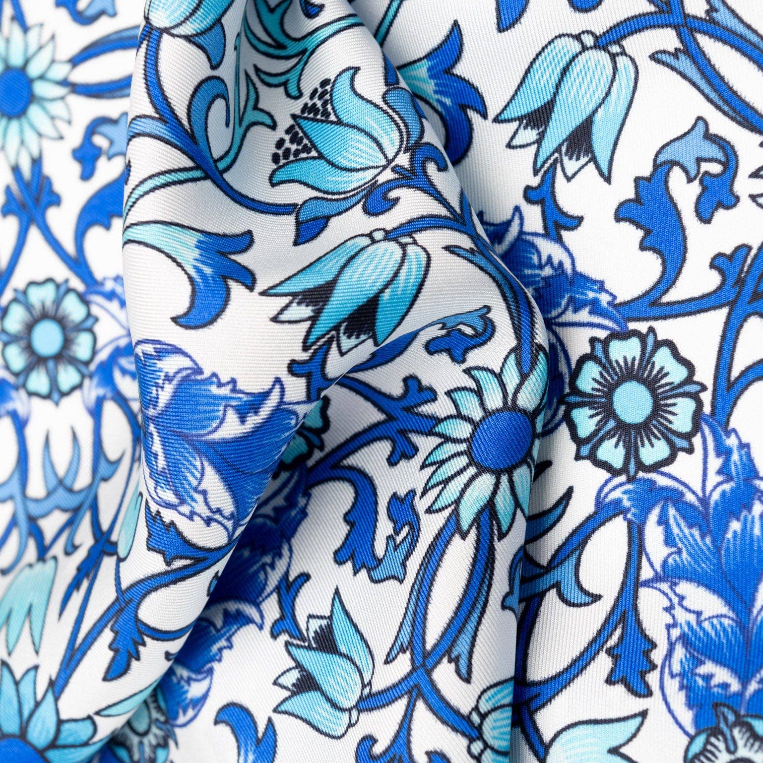 Itria - Silk Pocket Square Scarf - Blue - The Collective Park City